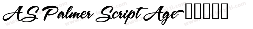 AS Palmer Script Age字体转换